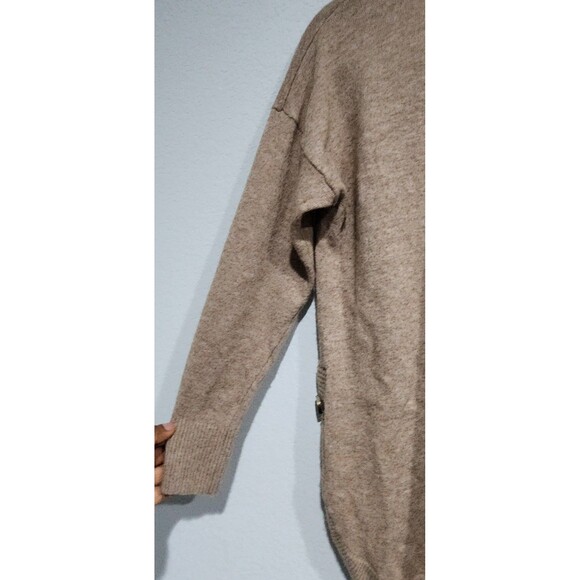 Madewell Women's Crestland Side-Button Tan Turtleneck Tunic Sweater size Small - Picture 6 of 11
